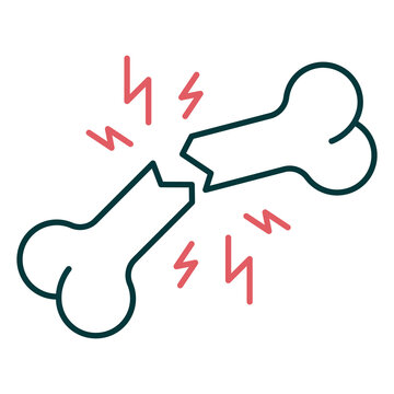 Bone Fracture Trauma icon, Injury and Emergency Orthopedic Damage Concept for Broken Bone Treatment