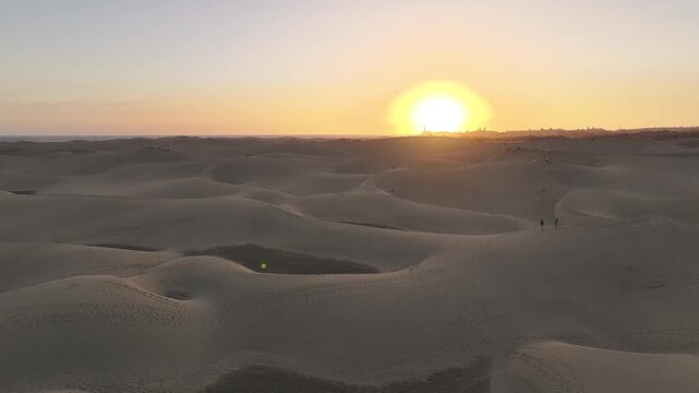 Drone Dunas de Maspalomas sunsent no LUT 05