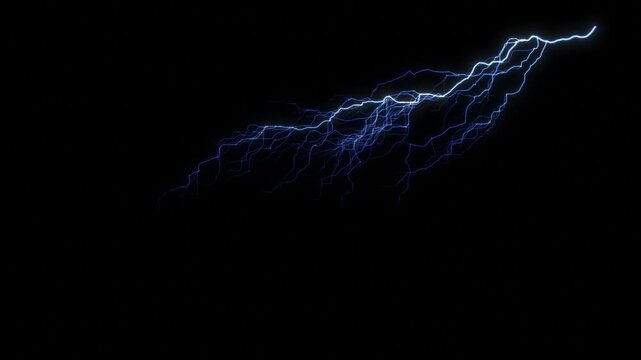 alpha Lightning and thunder in the night sky(after effects production)