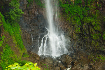 Fototapeta premium Beautiful Forest waterfall at morning