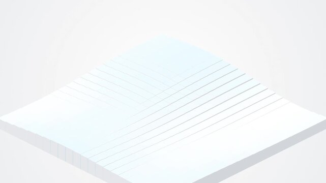 Abstract Grid Structure on Light Blue and White Surface with Isometric View, Digital Concept Background Illustration
