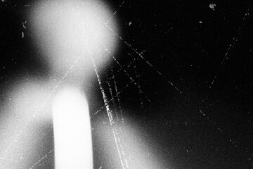 Vintage Film Grain Cinema Background with Projector Light Leak Glow Dust Scratch Overlay Distressed...