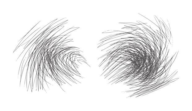 Abstract black ink swirling whisk patterns white swirls