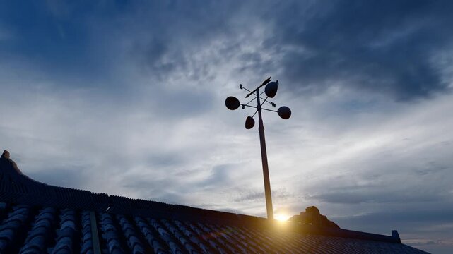  Wind vane meteorological monitoring weather changes(3D software Lumion makes non-AI)
