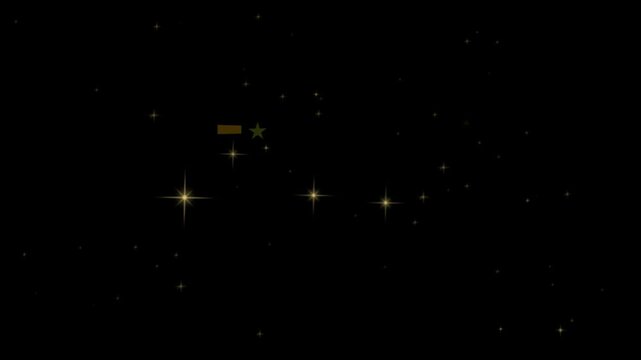 A motivational video with a colorful text on a starry night background saying Keep Going Never Stop