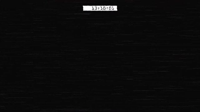 VHS Recording Overlay with REC Indicator, Timestamp, Analog Static Noise and Retro Camcorder Screen Glitch Seamless Loop