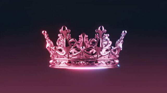 Pink Queen Crown Jewelry Royalty Symbol.
