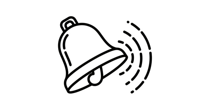 Ringing Alarm Bell Icon Symbol.