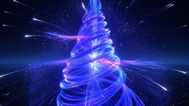 Blue Light Energy Explosion Animation.