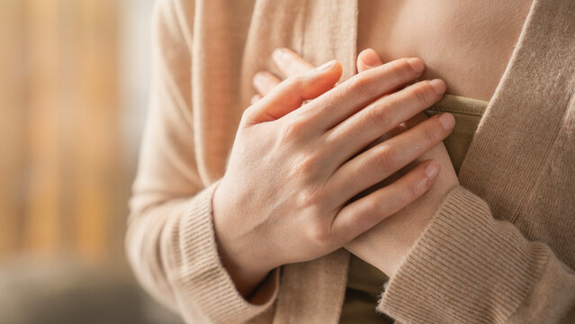 Woman feeling grateful and thankful