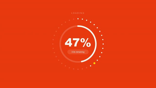 The START button UI animation initiates the LOADING process until COMPLETE with a bright orange background.