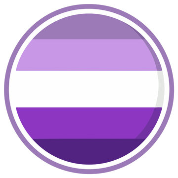 Genderfluid pride flag circle emblem symbol of identity and equality