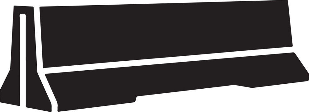 Black, modern, minimalist baseboard, molding, and skirting board vector icon