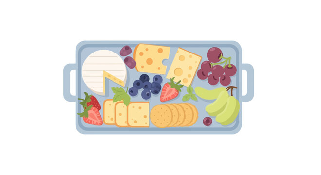 Delicious Cheese and Fruit Platter Arrangement.
