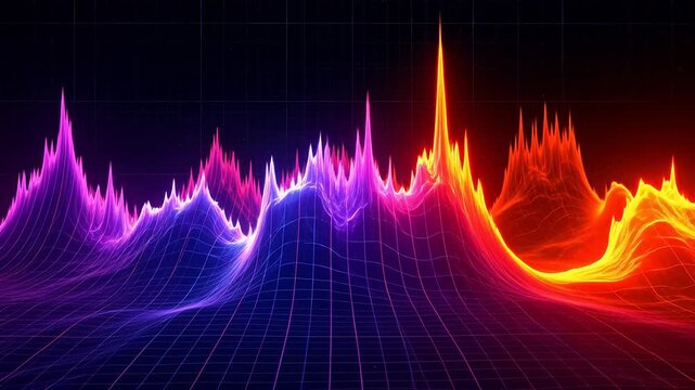 Colorful abstract wave patterns