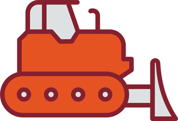 Bulldozer Vector Icon © Malik Grafix