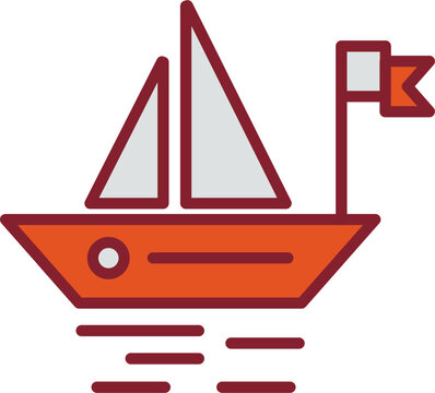 Small Boat Vector Icon