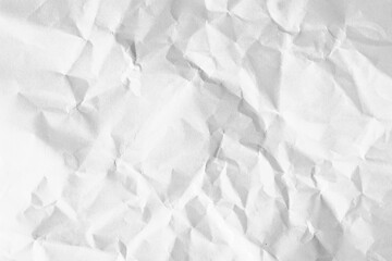 Naklejka premium Crumpled white paper texture, clean minimal background
