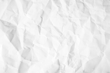 Fototapeta premium Crumpled white paper texture, clean minimal background, PNG transparent 