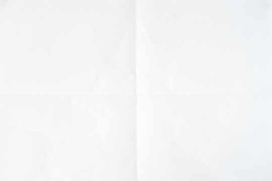 Crumpled White Paper Texture Background with Realistic Folds and Creases