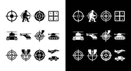 Military Target and Combat Vehicle Icon Set © Ahmad