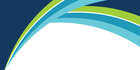 Obraz premium Creative web banner design with a fresh color palette of blue and green, suitable for social media covers and marketing materials.