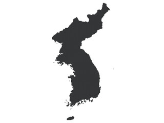 Fototapeta premium North Korea Map Halftone Style Korean Peninsula Silhouette
