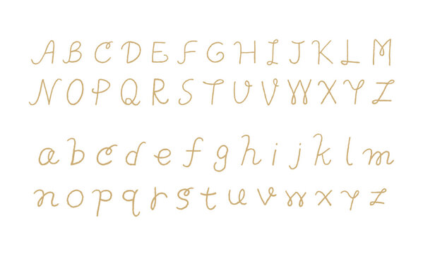 シンプルでおしゃれな手書きアルファベットのレタリング素材
