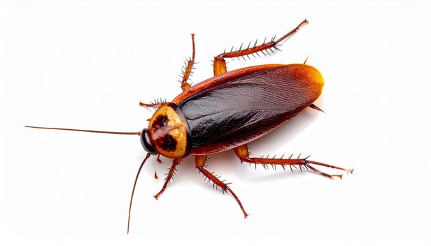 American cockroach (Periplaneta americana) isolated on white background