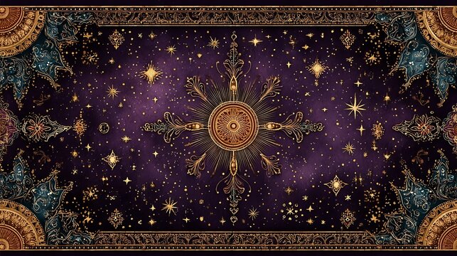 Enchanted Celestial Magic Carpet Pattern