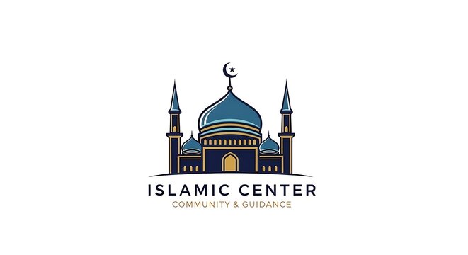 Islamic Center Logo - Community and Guidance Symbol.