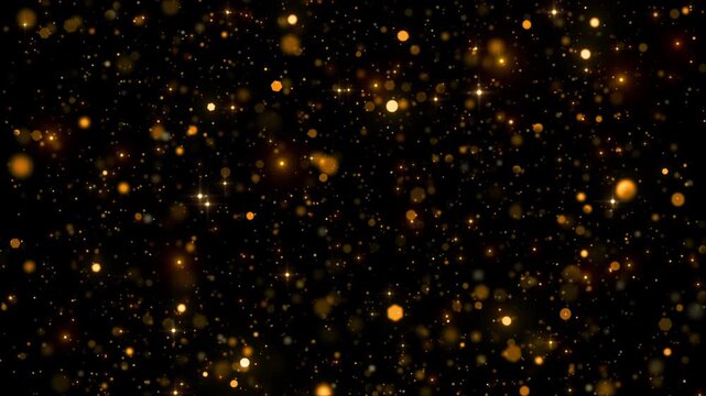 black gold abstract background bokeh light particles
