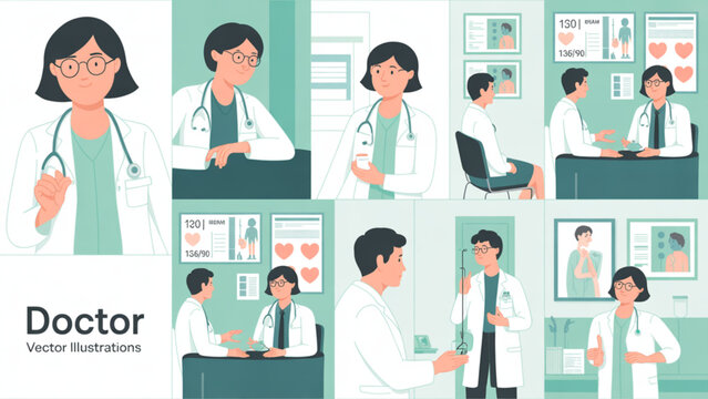 Diverse group of healthcare professionals collaborating in a medical setting