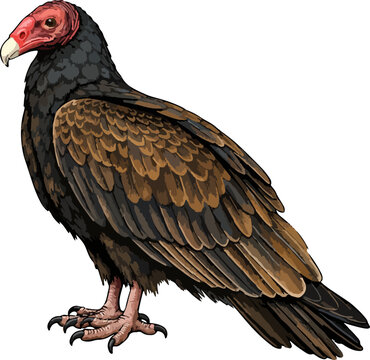 Cathartes aura illustration art