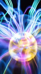 Obraz premium A blurred image of a glowing orb