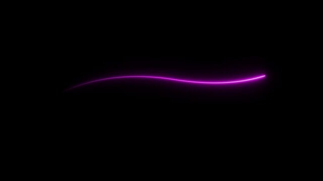 Two Pink Neon Lines on Black Background abstract light