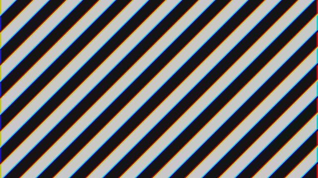 Captivating 4K Glitch effect with prominent RGB channel shift, showcasing a dynamic striped pattern design, perfect for abstract digital backgrounds and modern tech visuals