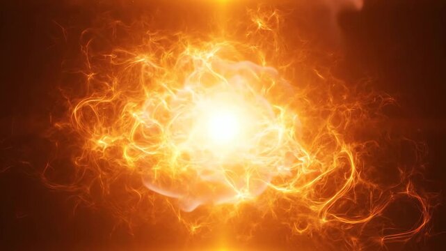 Energy Vortex of Intense Glowing Plasma and Dynamic Swirling Light Particles in an Abstract Motion