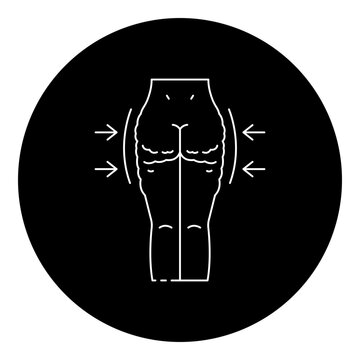 Cellulite Smoothing Icon - Skin Smoothing and Cellulite Reduction Concept for Anti-Cellulite Compression Shapewear Symbol