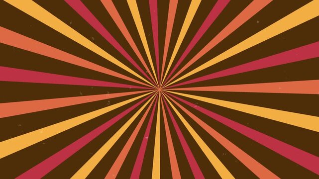 animated sun burst animation, Sunburst vintage collor rotating animated background. 4K Video