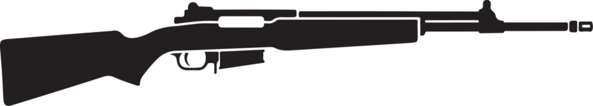 Rifle, sniper rifle, black rifle, vector rifle, gun silhouette, firearm icon