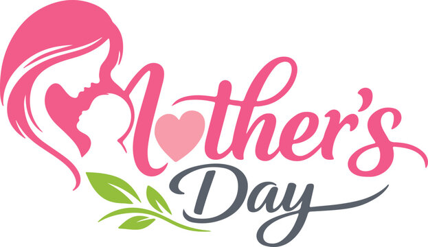Mother's day logo with floral design