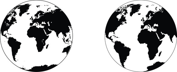 Obraz premium World globe illustration showing continents, representing global concepts and travel.
