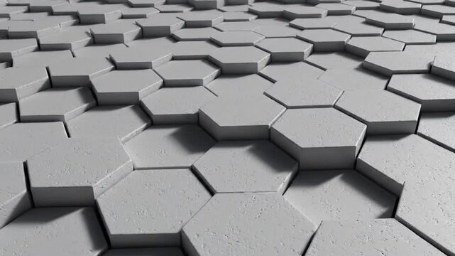 Gray hexagons pattern background texture.