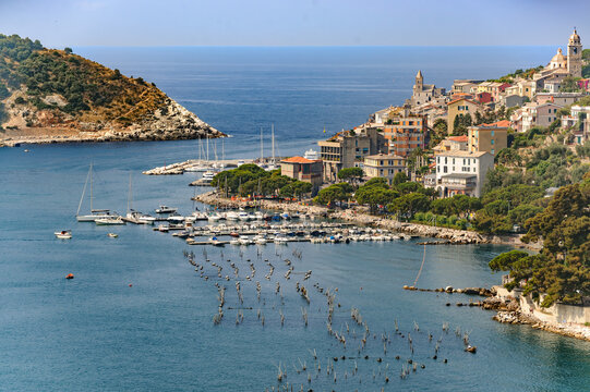 Portovenere, La Spezia province, Italy: the old town and the harbour
