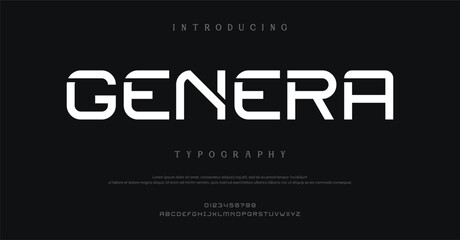 Fototapeta premium Introducing Genera Typography Modern Font Design