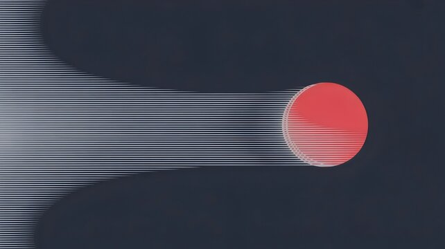Red sphere resisting parallel flow &ndash; Ideal for individual resistance, conformity, and determination themes.