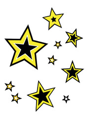 Fototapeta premium Realistic 3d yellow star composition with soft lighting