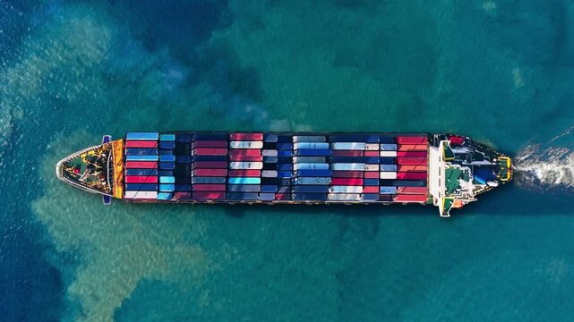 Container ship navigates shipping routes amidst global trade challenges and rising logistics costs