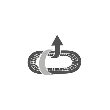 Industrial lifting sling icon for heavy equipment